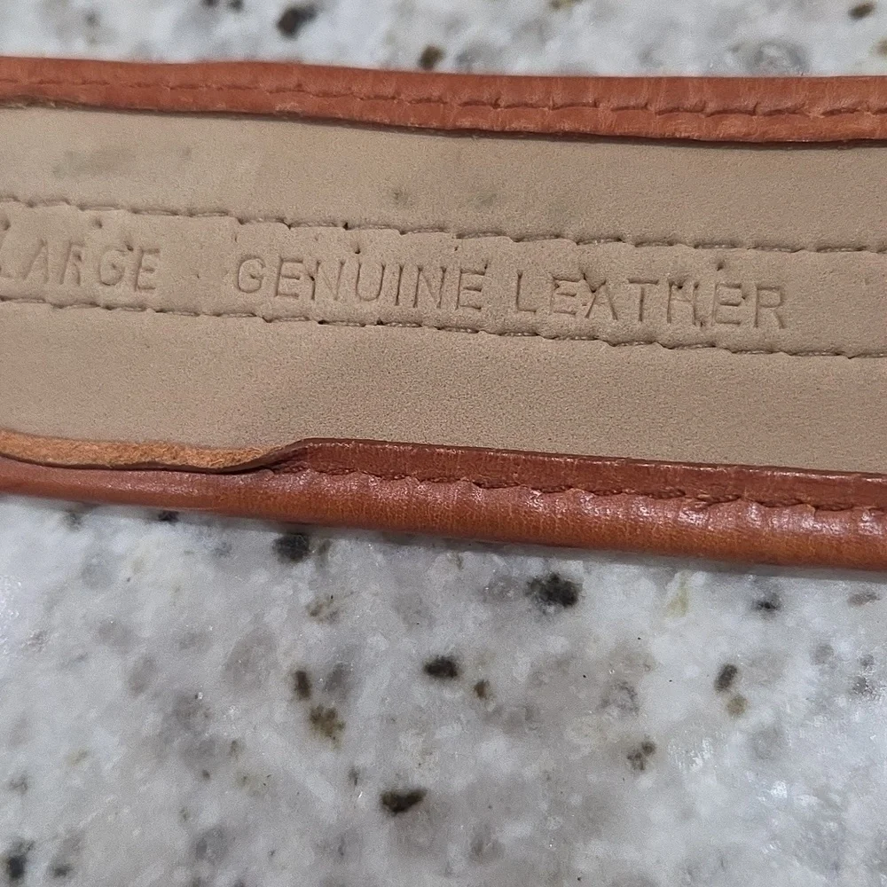 Michael Kors Vintage Womans Brown Leather Belt, Large
